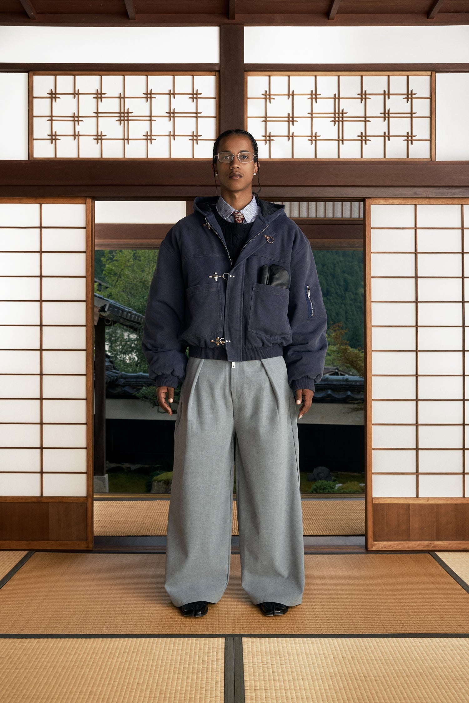 Gyokudō Grey Adjustable Suit Pants