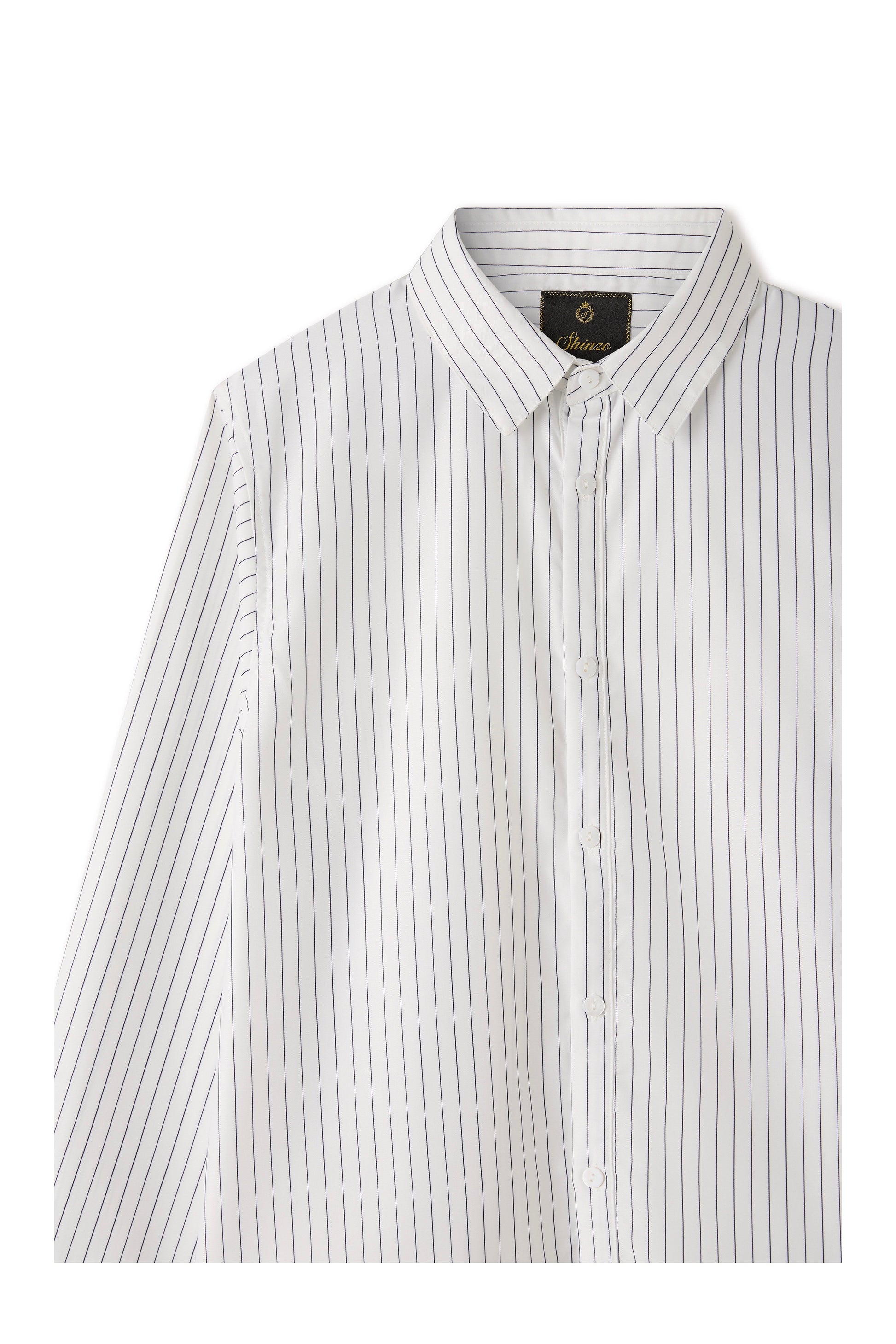 Sūtsu White Pinstripe Button Up Shirt