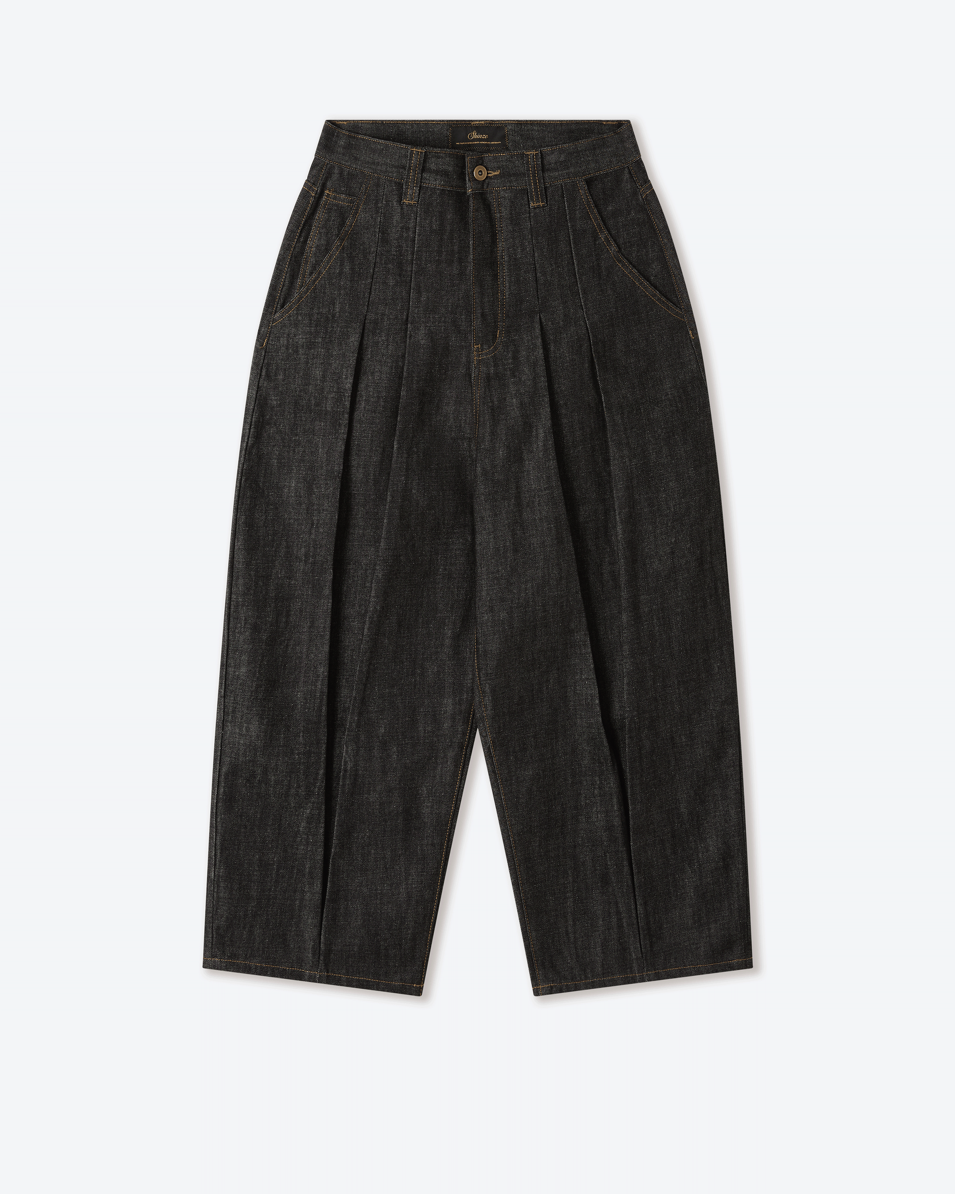 Okayama Black Raw Balloon Denim Pants